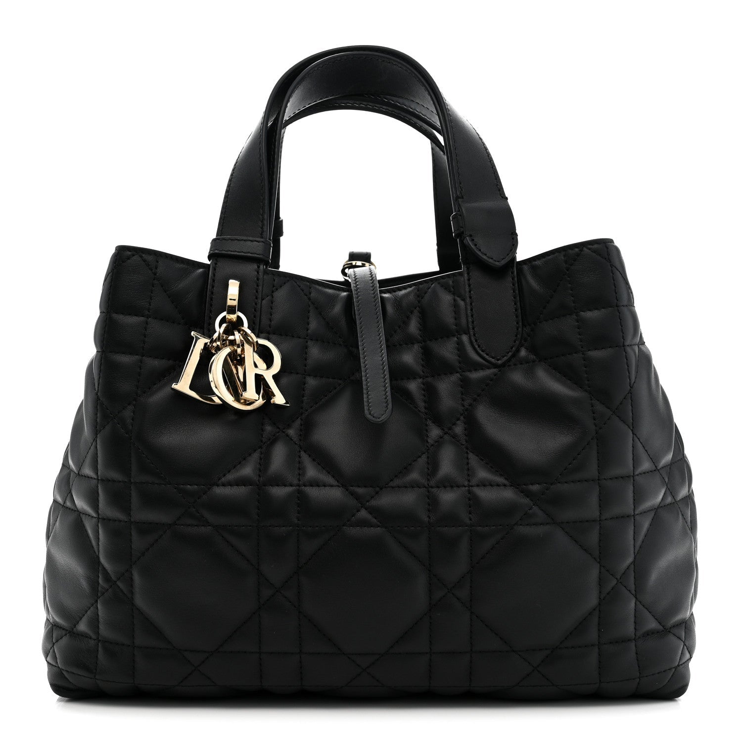 Calfskin Macrocannage Medium Toujours Black