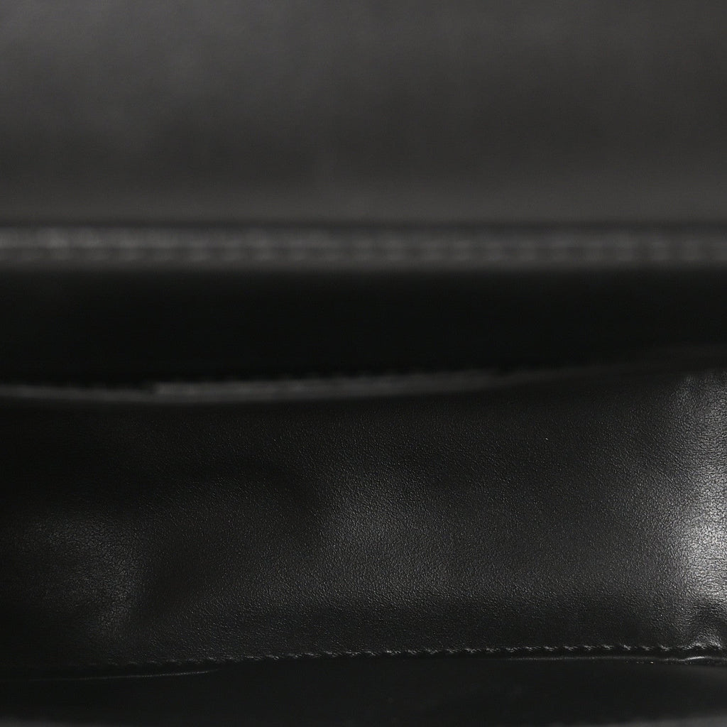 Calfskin Gancini Lock Flap Crossbody Navy
