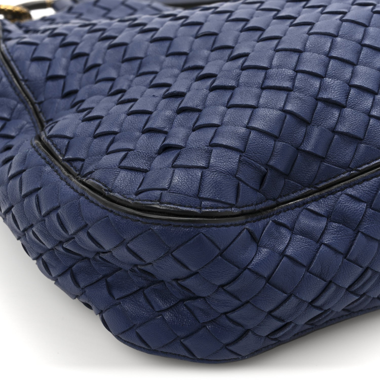 Nappa Intrecciato Small Loop Blue