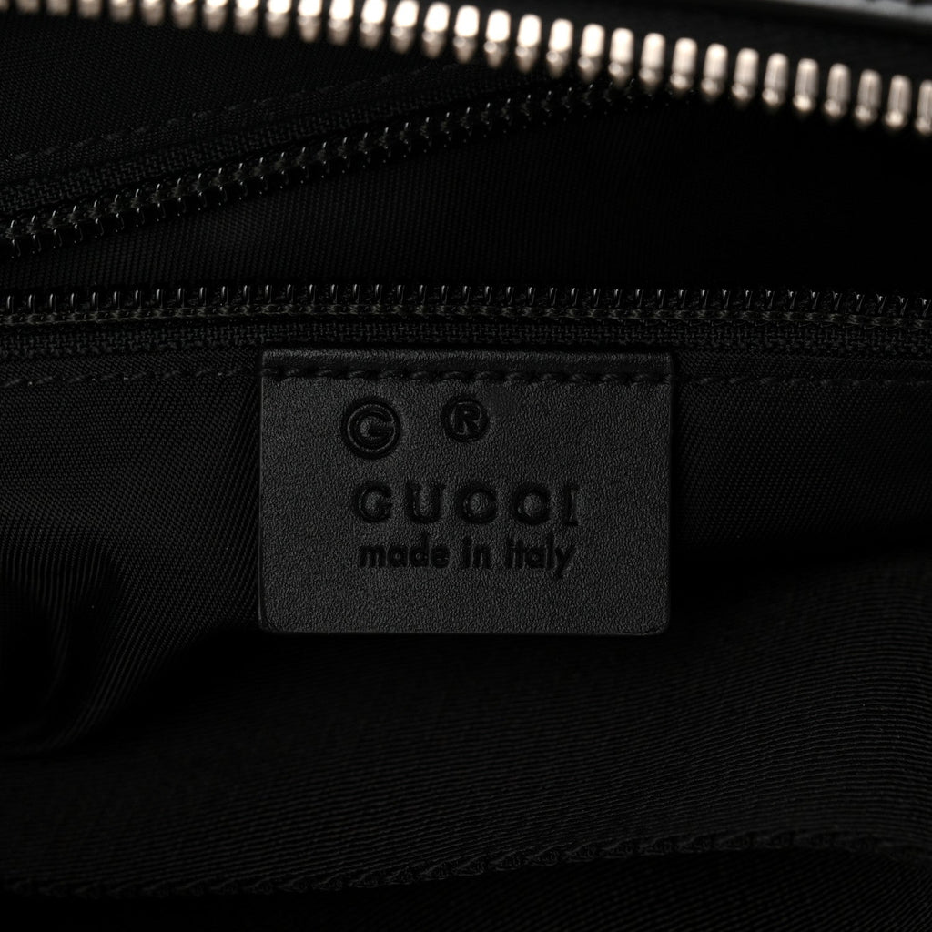 Techno Canvas Web Top Handle Shoulder Bag Black