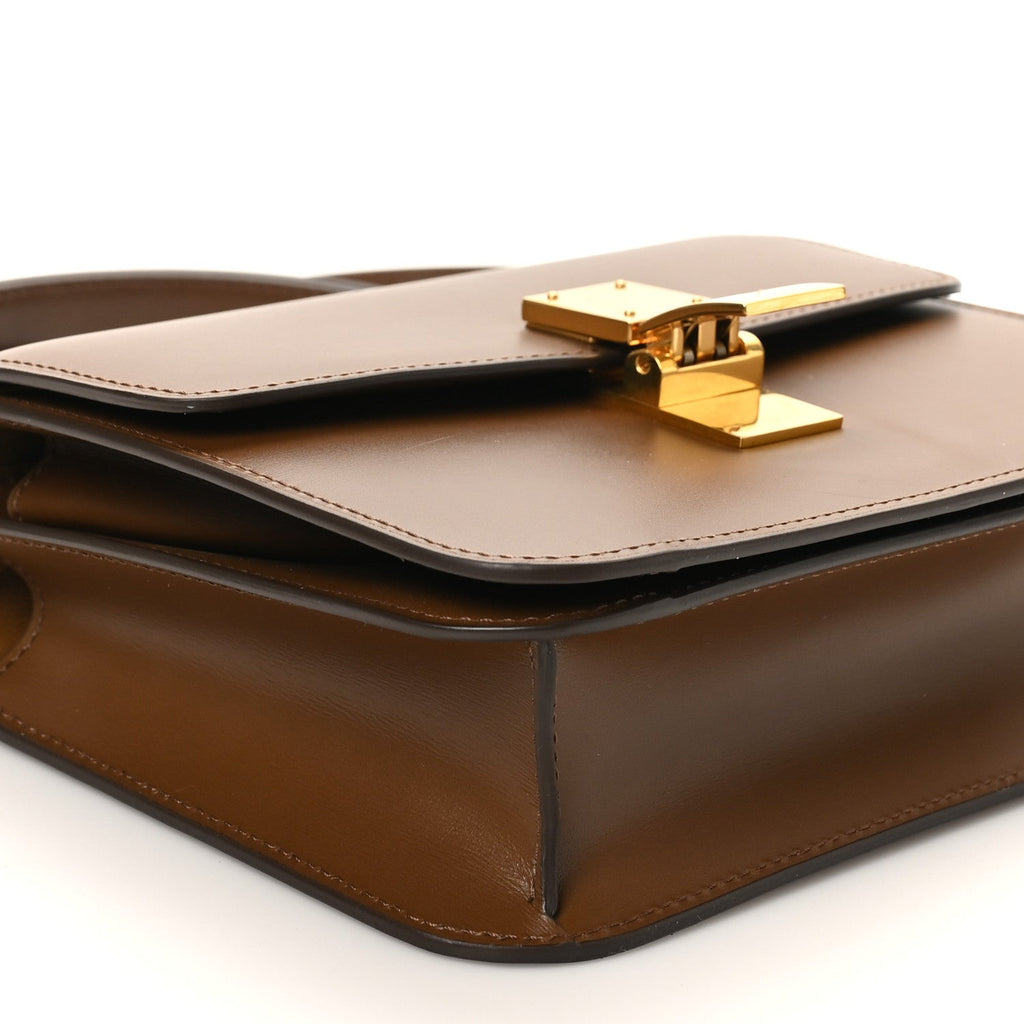 Box Calfskin Teen Classic Box Flap Bag Camel