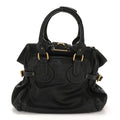 Grained Calfskin Paddington Tote Black