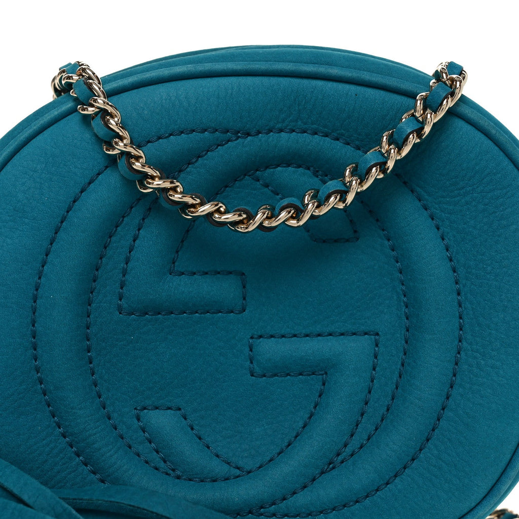 Vitello Range Mini Soho Chain Bag Deep Cobalt