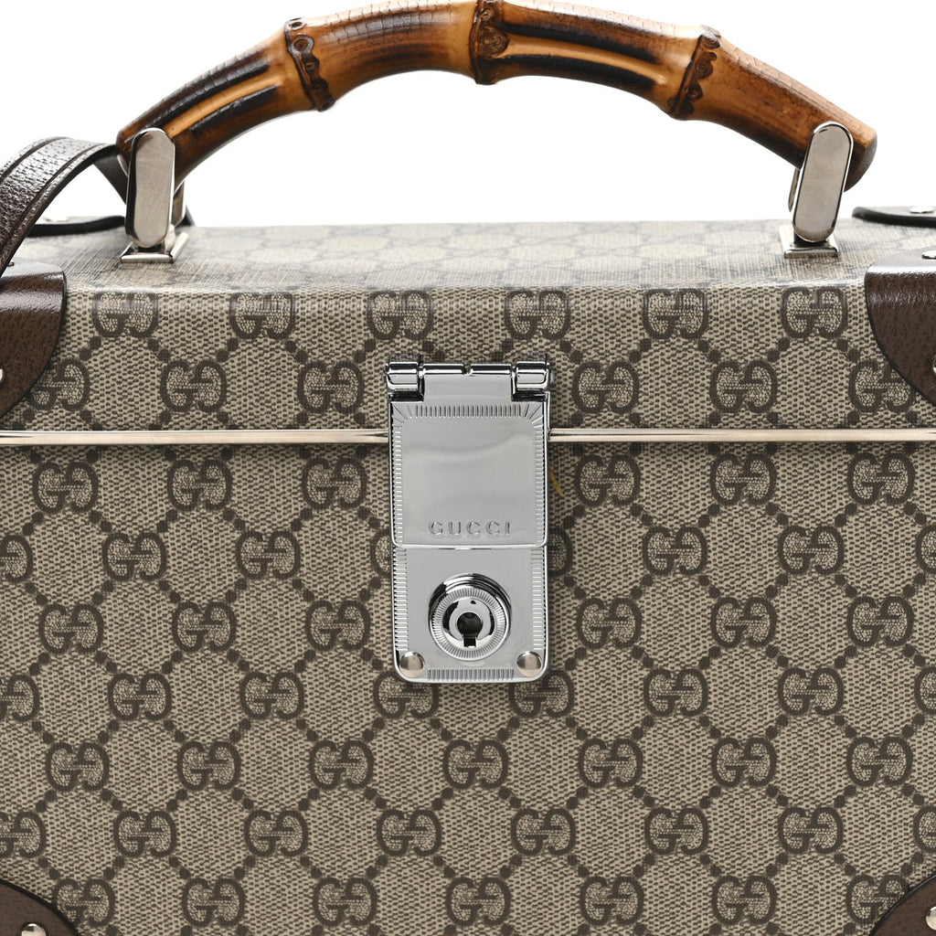 GG Supreme Monogram Globe-Trotter Beauty Case Brown