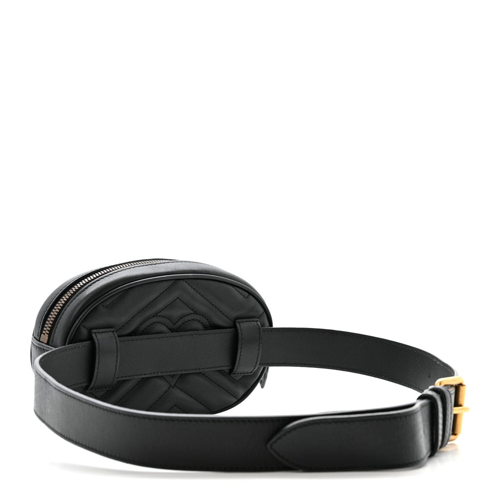 Calfskin Matelasse GG Marmont Belt Bag 85 34 Black