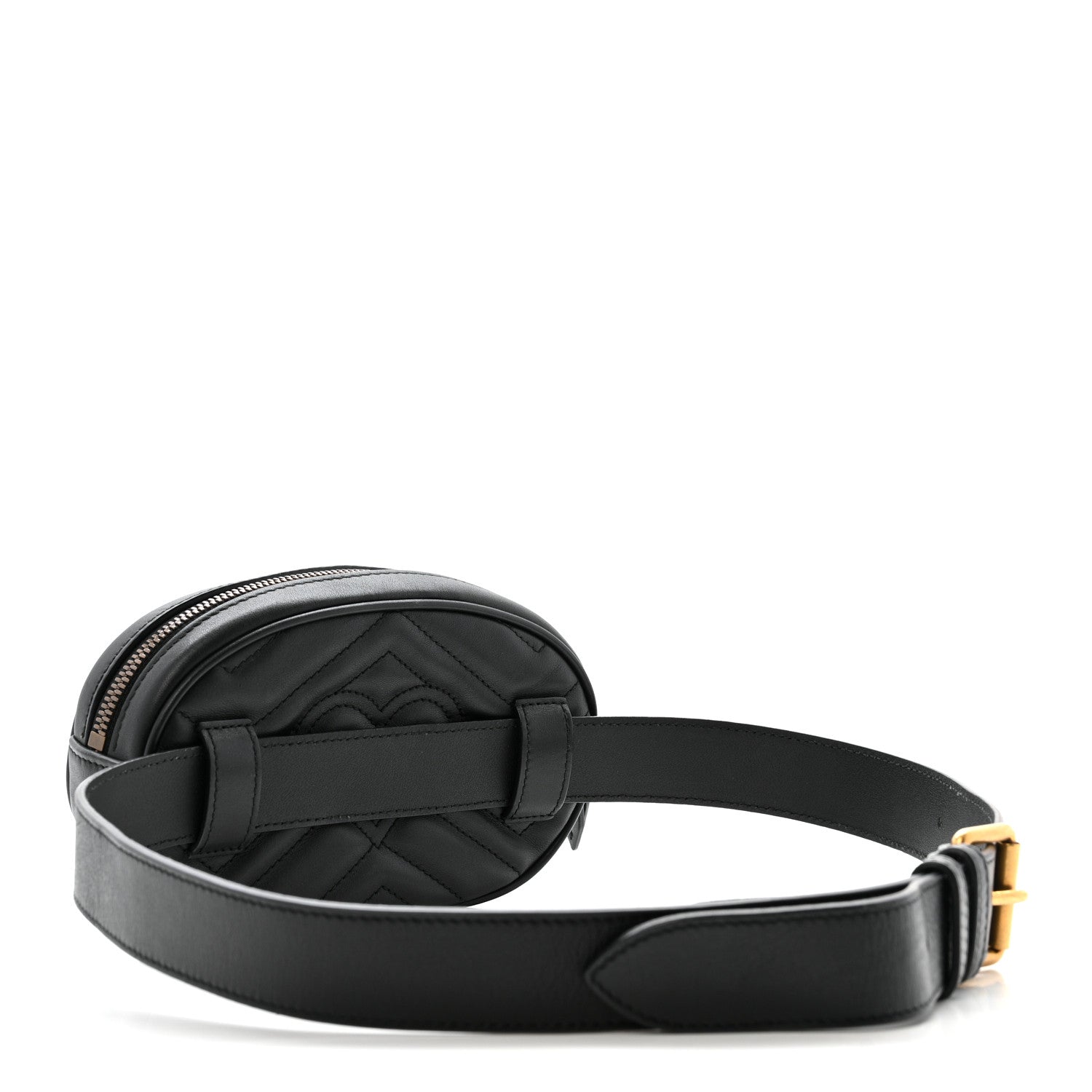 Calfskin Matelasse GG Marmont Belt Bag 85 34 Black