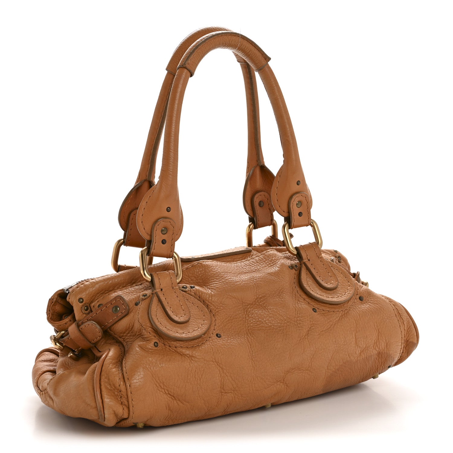 Calfskin Medium Paddington Satchel Tan