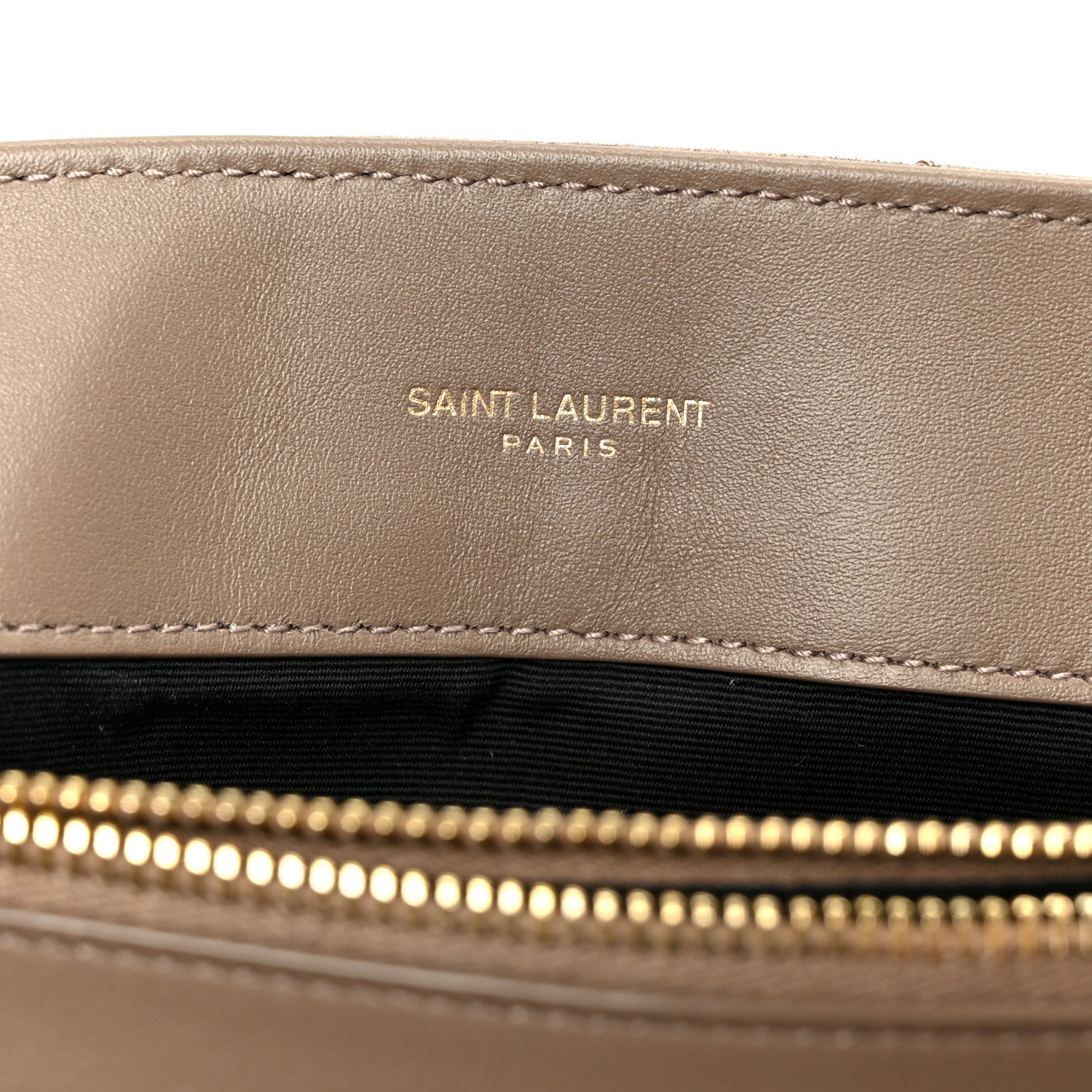 Suede Y Quilted Monogram Medium Loulou Chain Satchel Taupe
