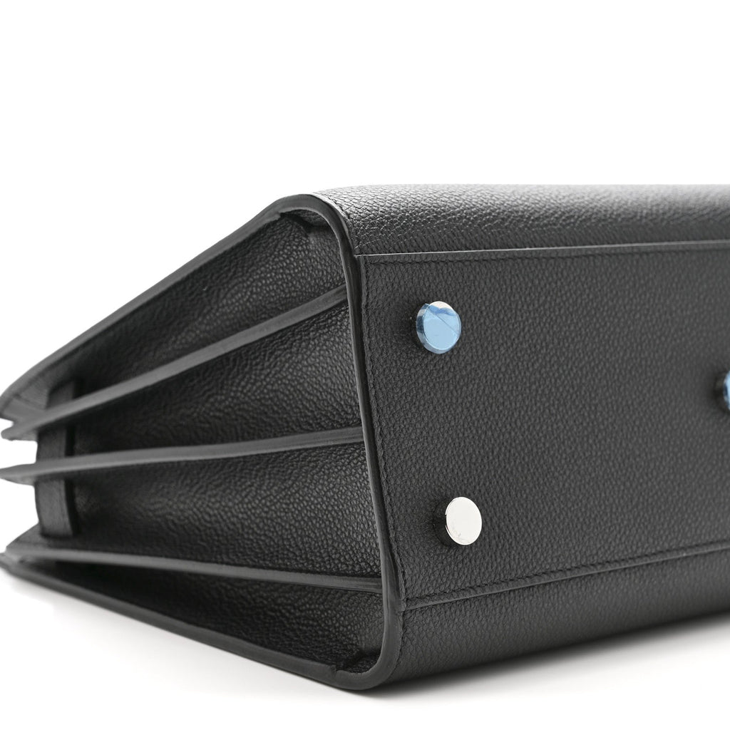 Grained Calfskin Baby Sac De Jour Coal