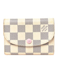 Damier Azur Rosalie Coin Purse Rose Ballerine