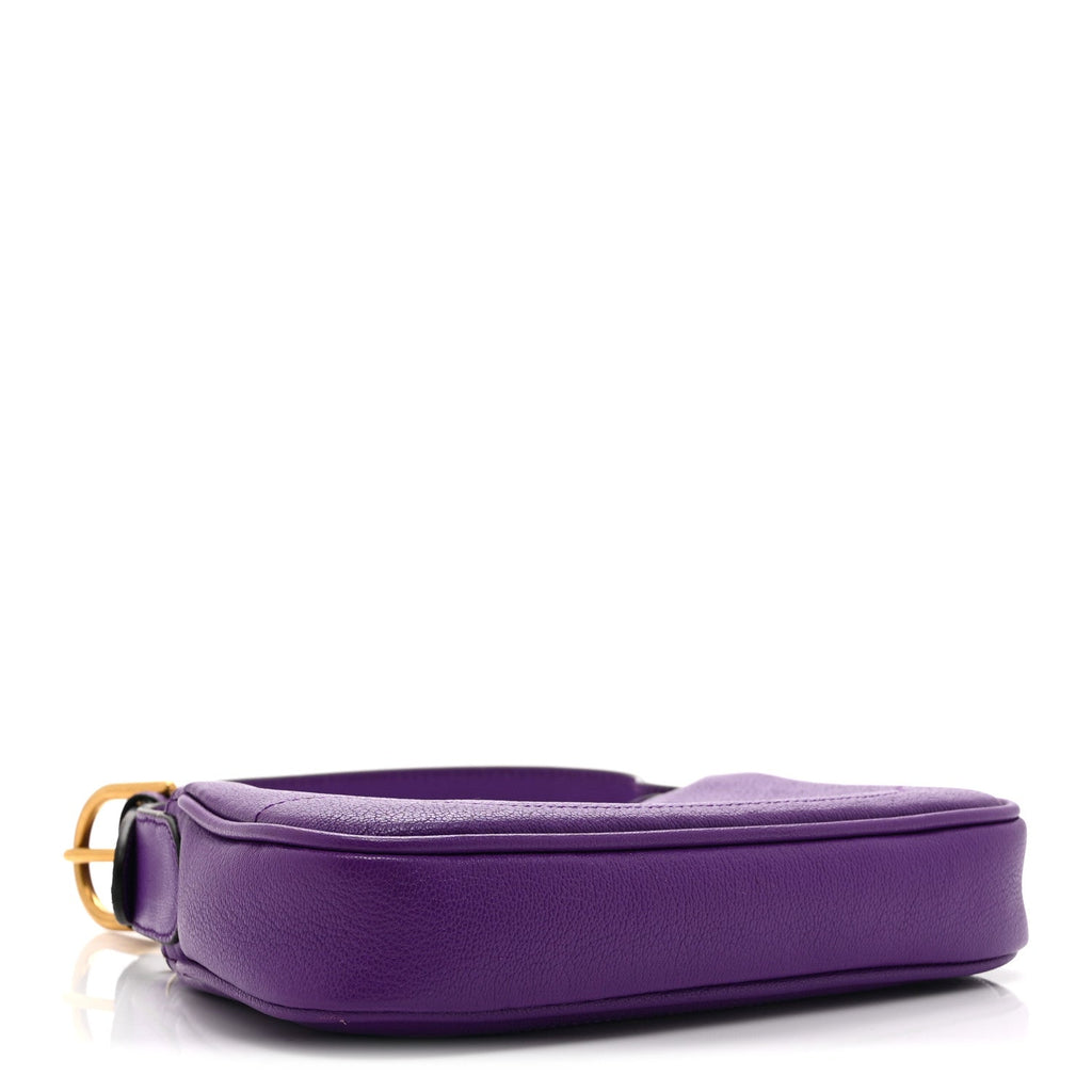Goatskin Mini Aphrodite Shoulder Bag Shine Purple