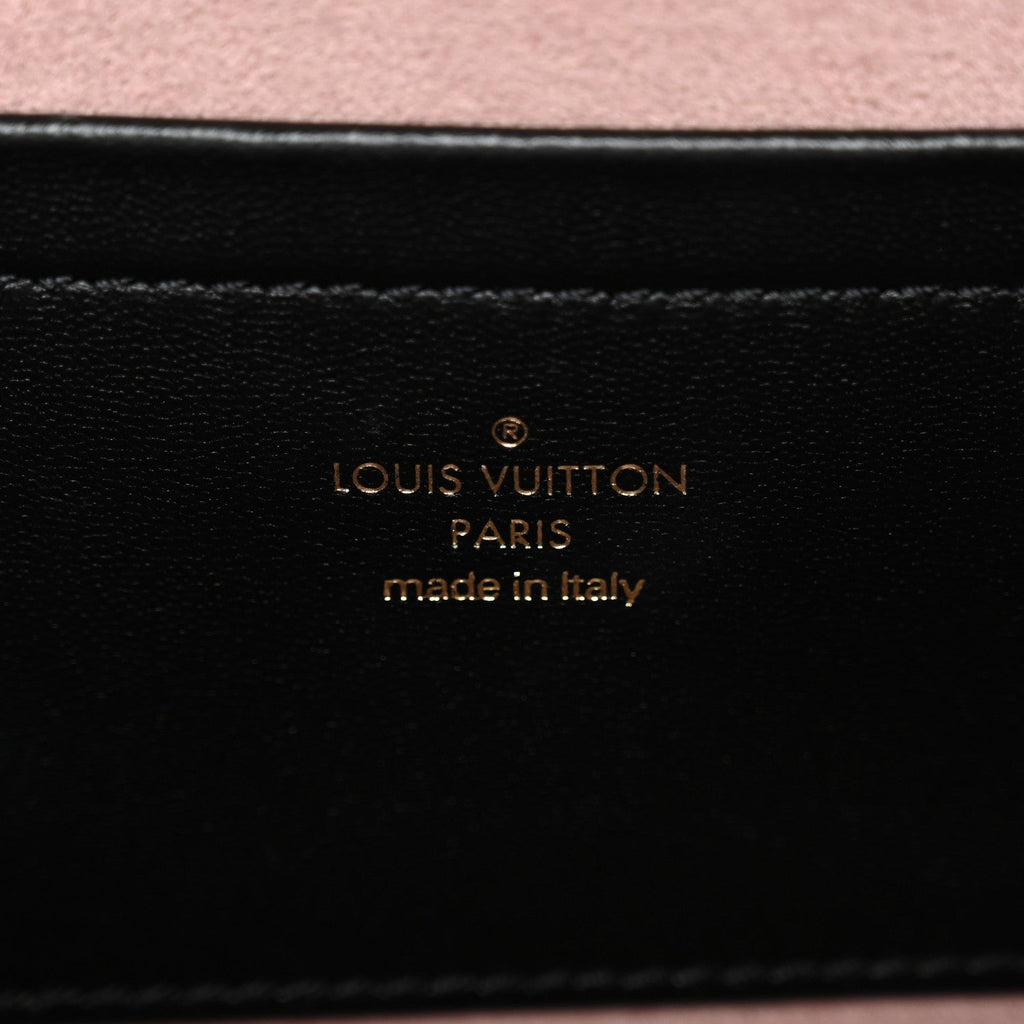 Lambskin Embossed Monogram Pochette Coussin Black