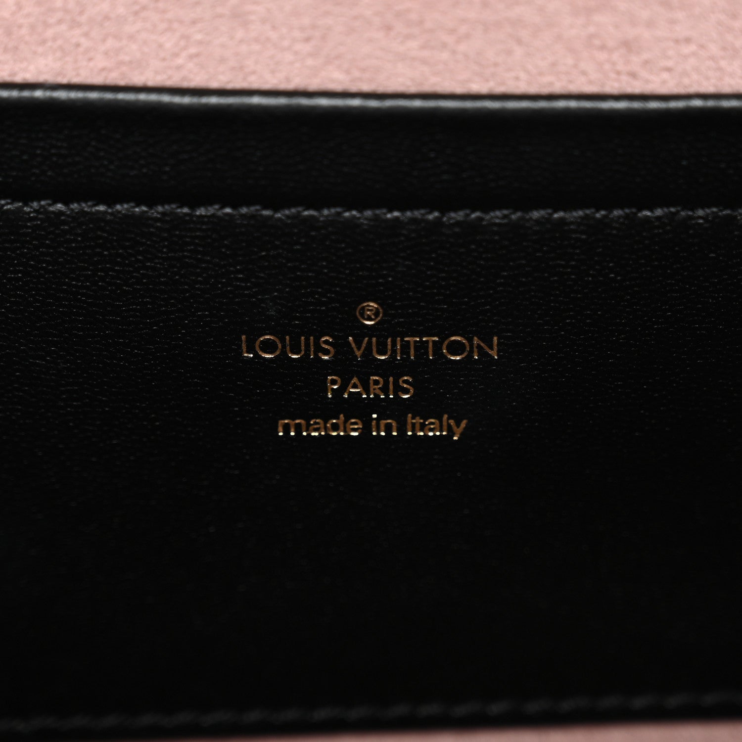 Lambskin Embossed Monogram Pochette Coussin Black
