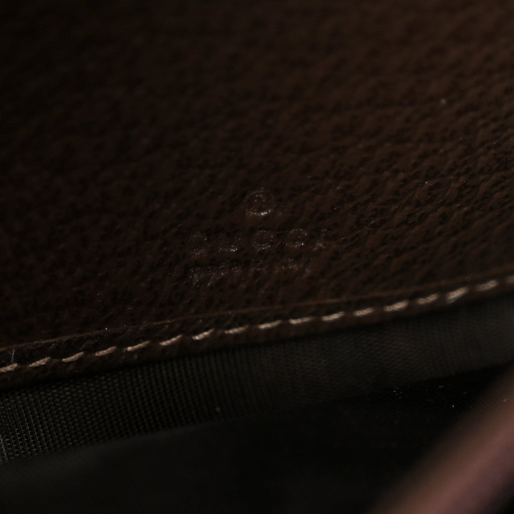GG Supreme Monogram Web Ophidia Wallet On Chain Brown