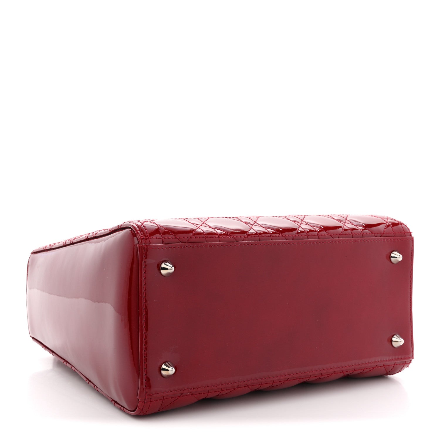 Patent Cannage Medium Lady Dior Red