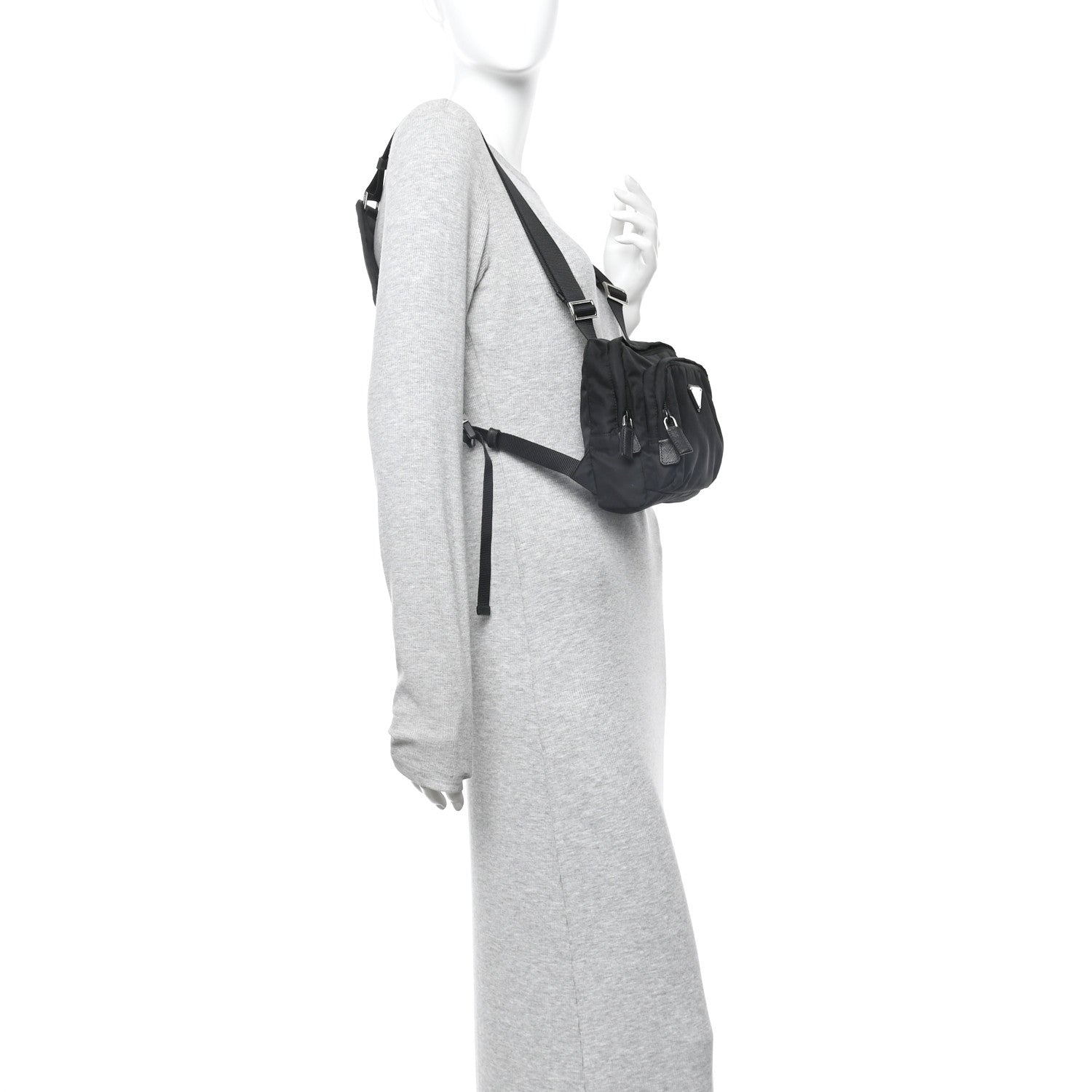 Tessuto Nylon Montagna Harness Bag Black