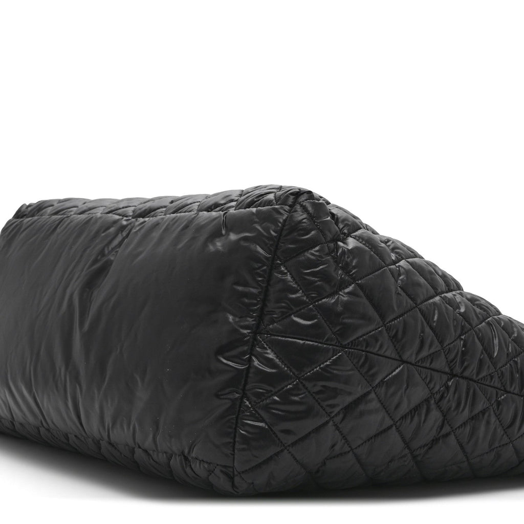 Nylon Quilted Large Coco Cocoon Tote Black