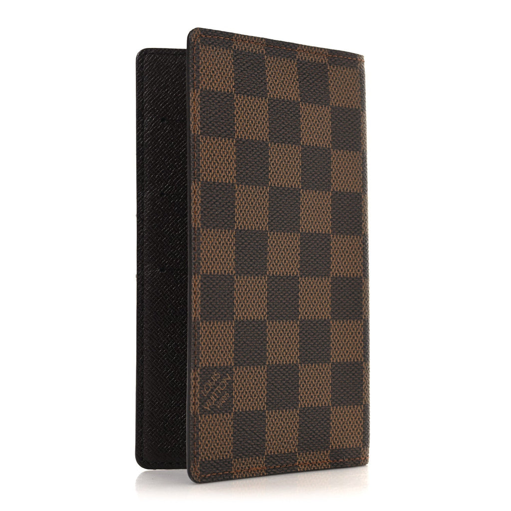Damier Ebene Checkbook Cover Wallet