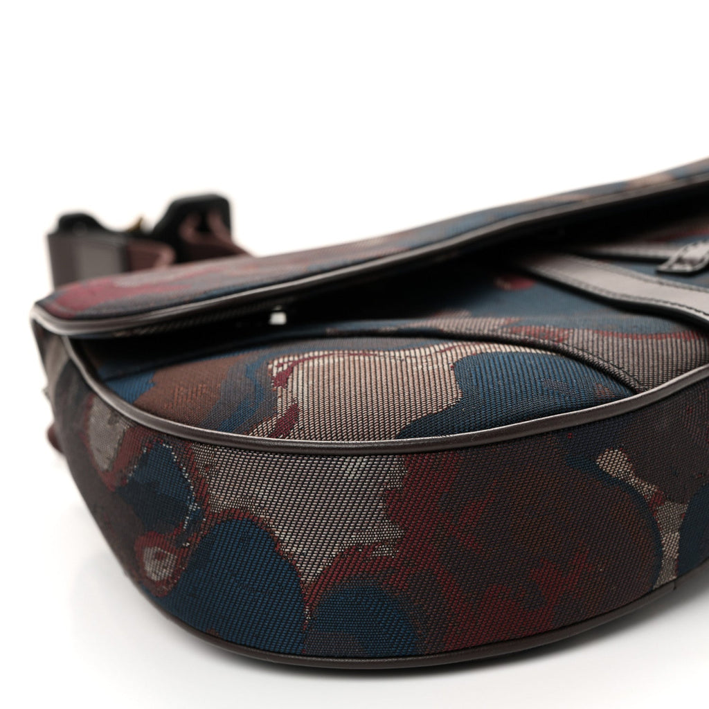 X PETER DOIG Denim Camouflage Saddle Bag Brown