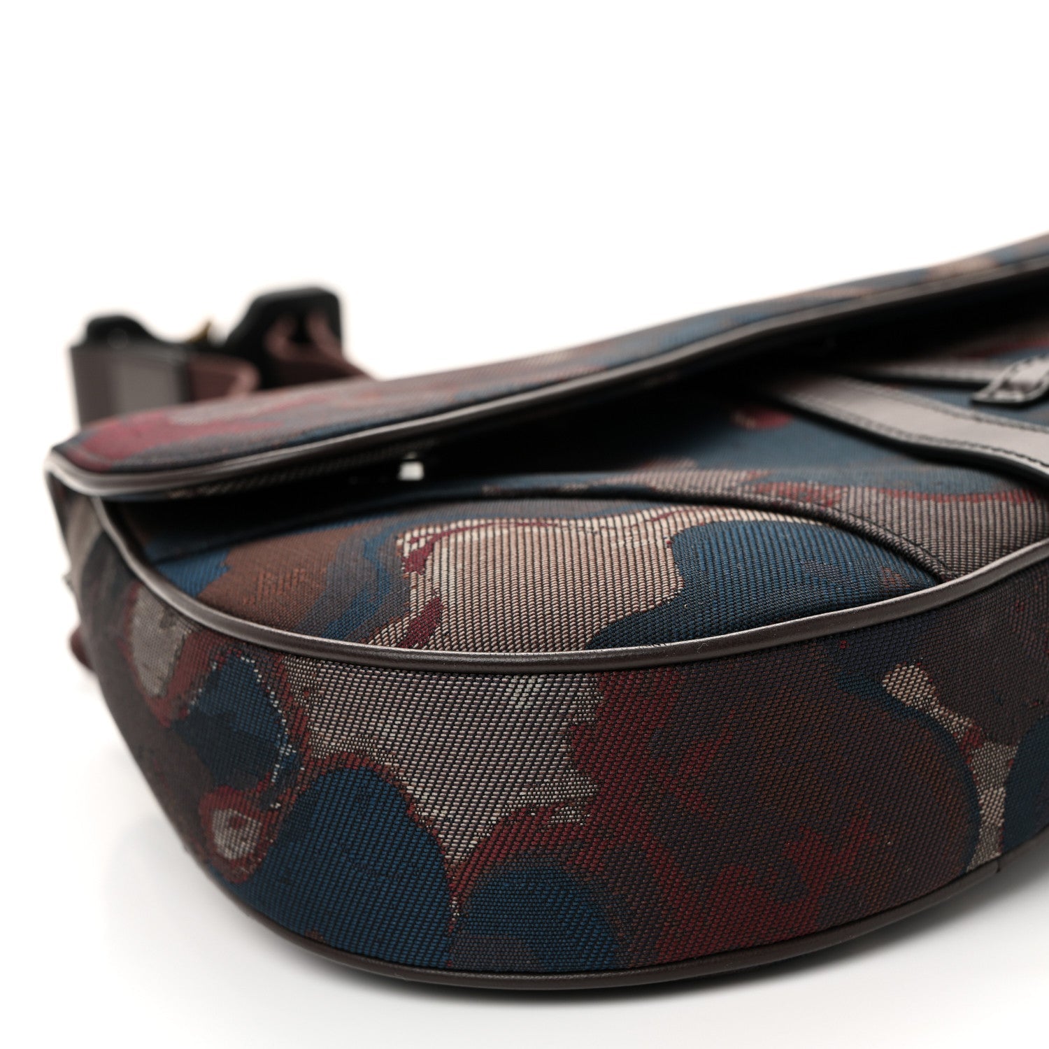 X PETER DOIG Denim Camouflage Saddle Bag Brown