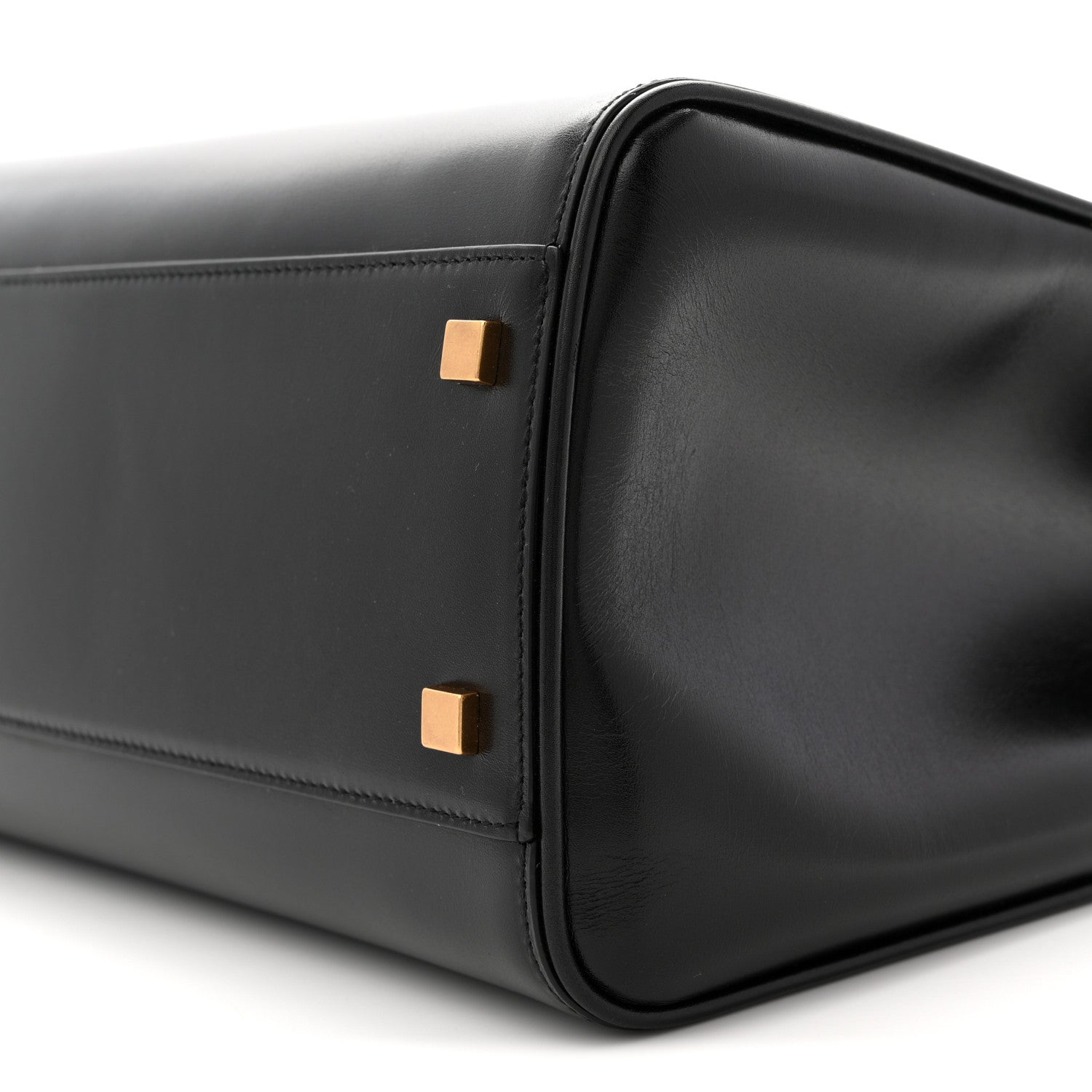 Smooth Calfskin Manhattan North South Shopper Tote Black