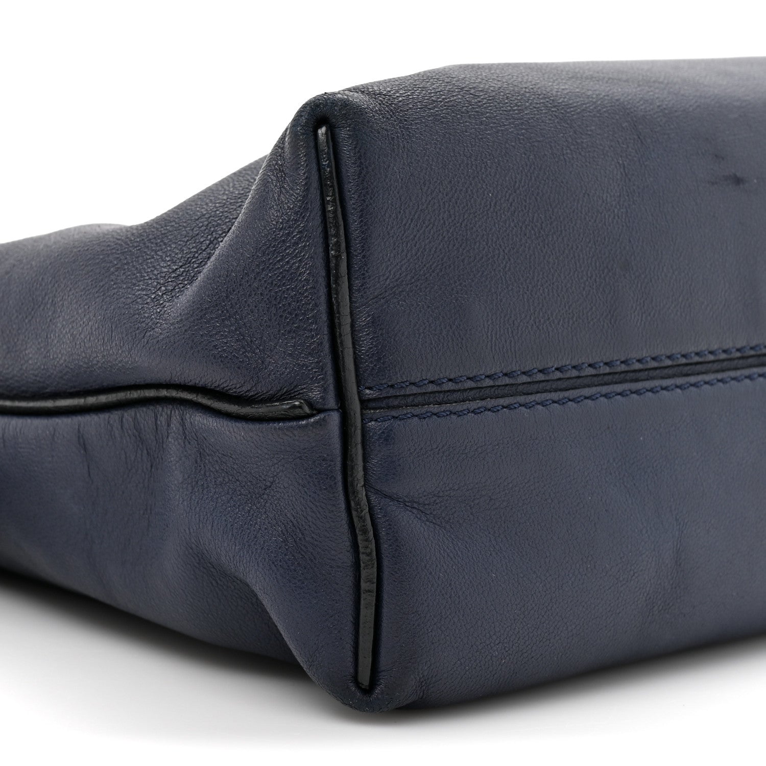 Calfskin Mini Flamenco Knot Clutch Abyss Blue