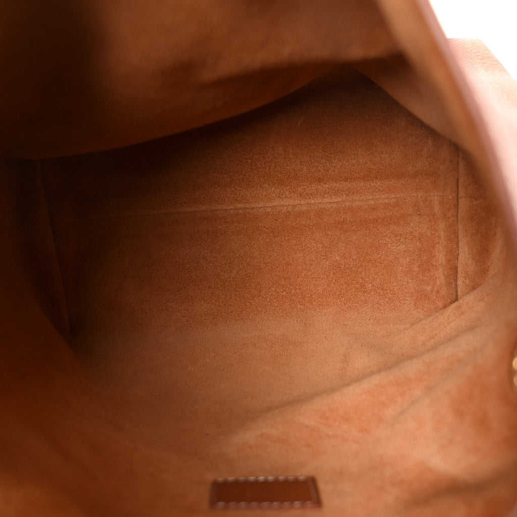 Grained Calfskin Low Key Hobo PM Cognac