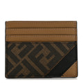 Glazed Fabric Vitello Liberty FF 1974 Diagonal  Holder Tobacco Moro Sand Black
