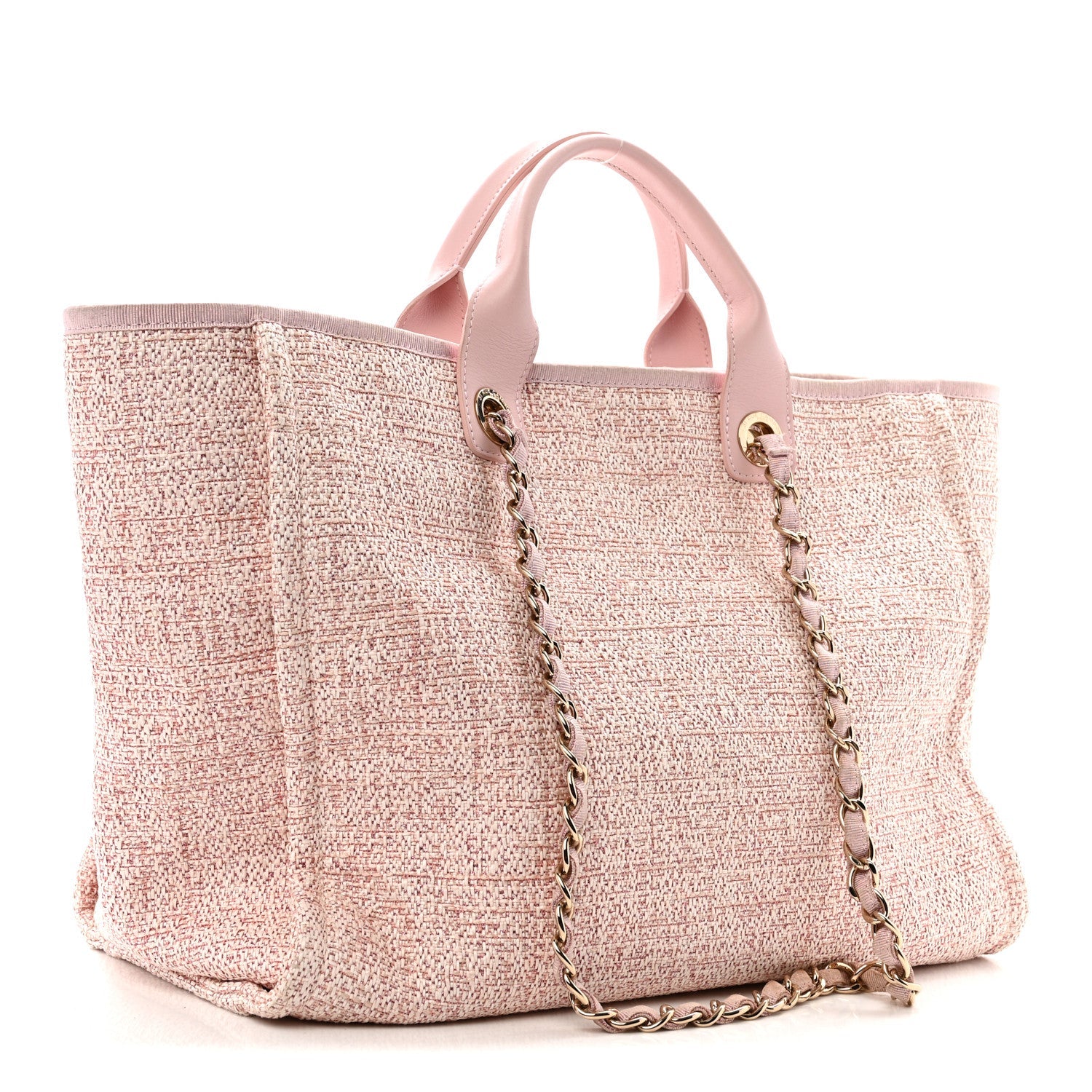 Lurex Boucle Deauville Medium Tote Pink