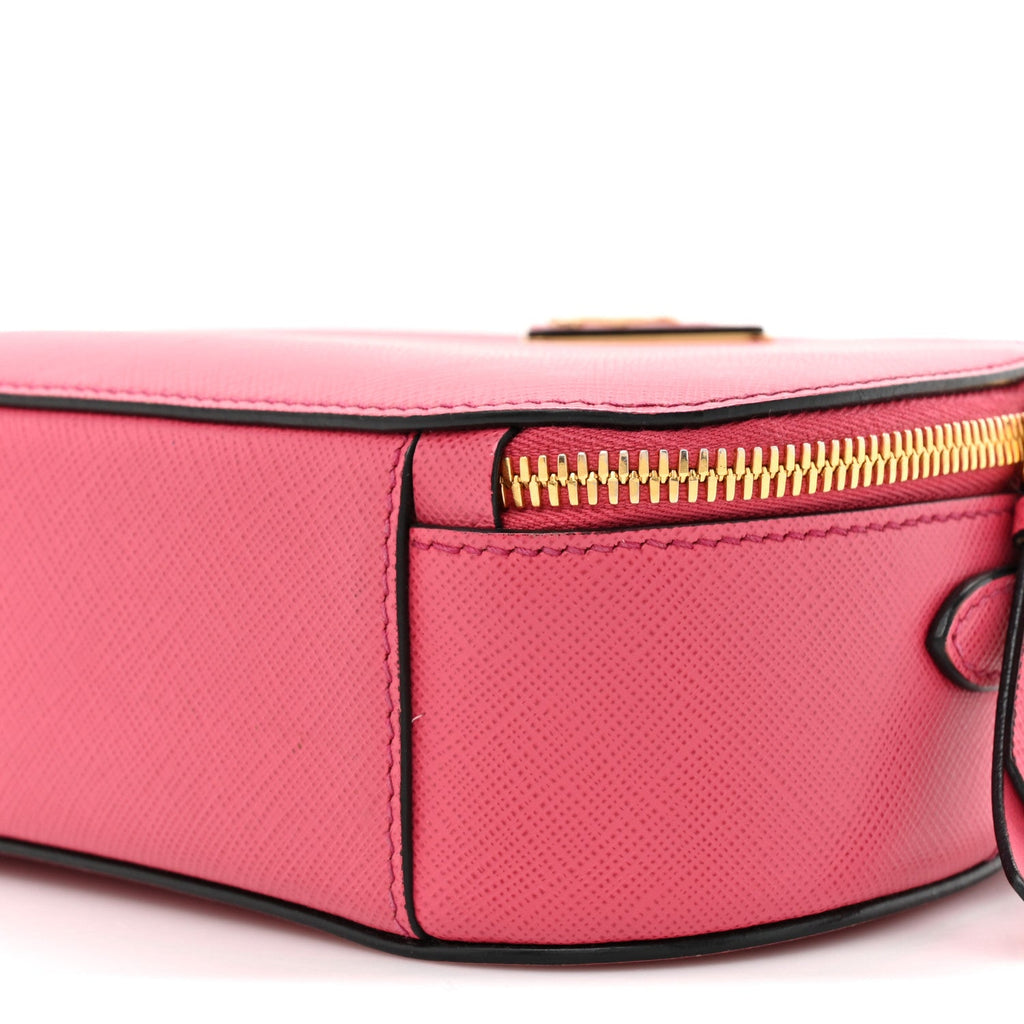 Saffiano Lux Odette Crossbody Magenta