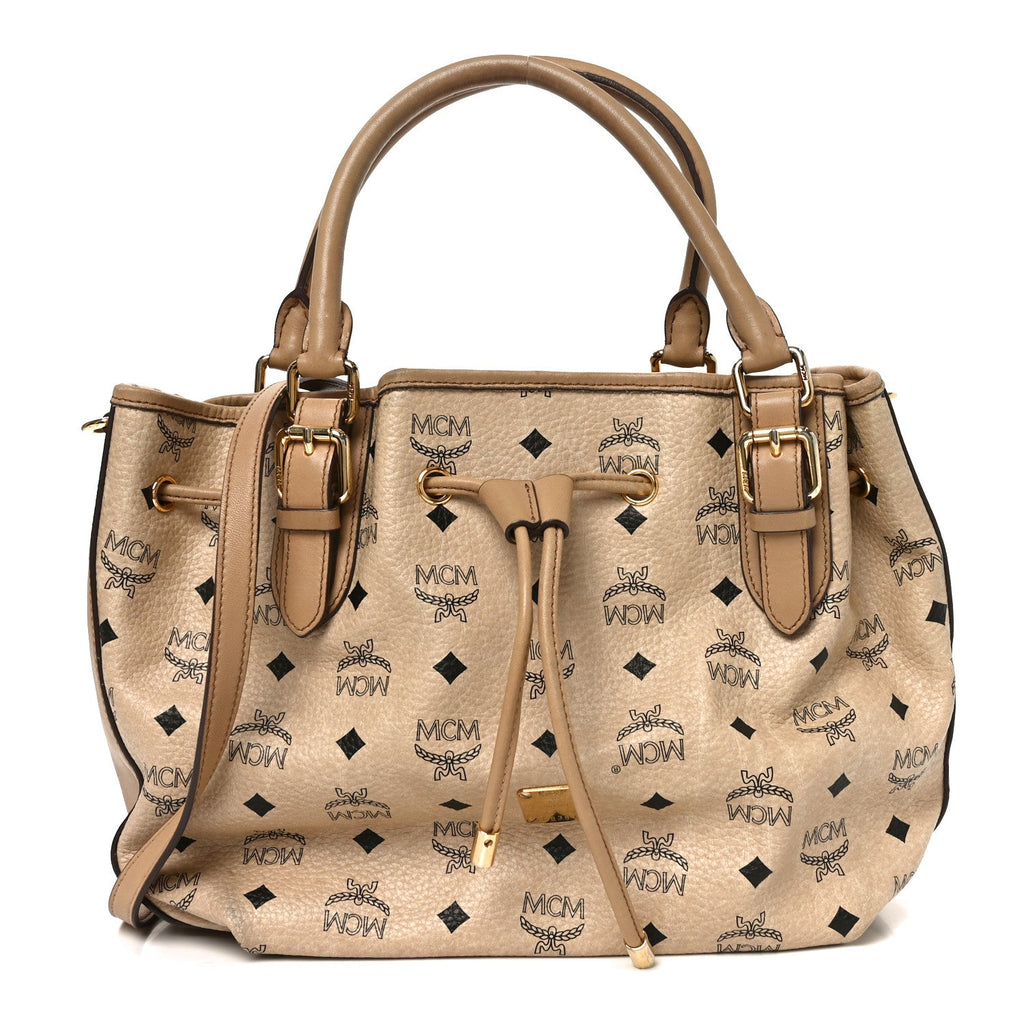 Visetos Medium Drawstring Shopper Beige