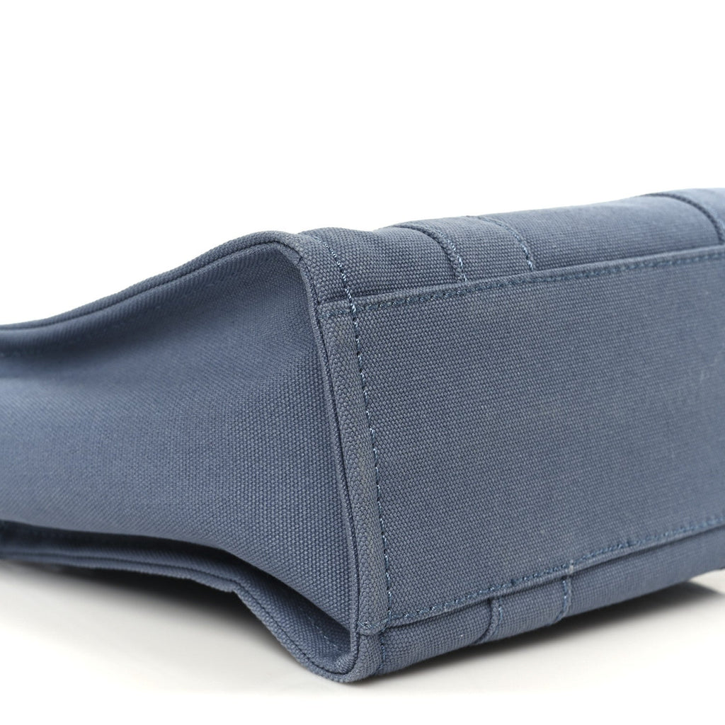 Cotton Canvas Small The Traveler Tote Bag Blue