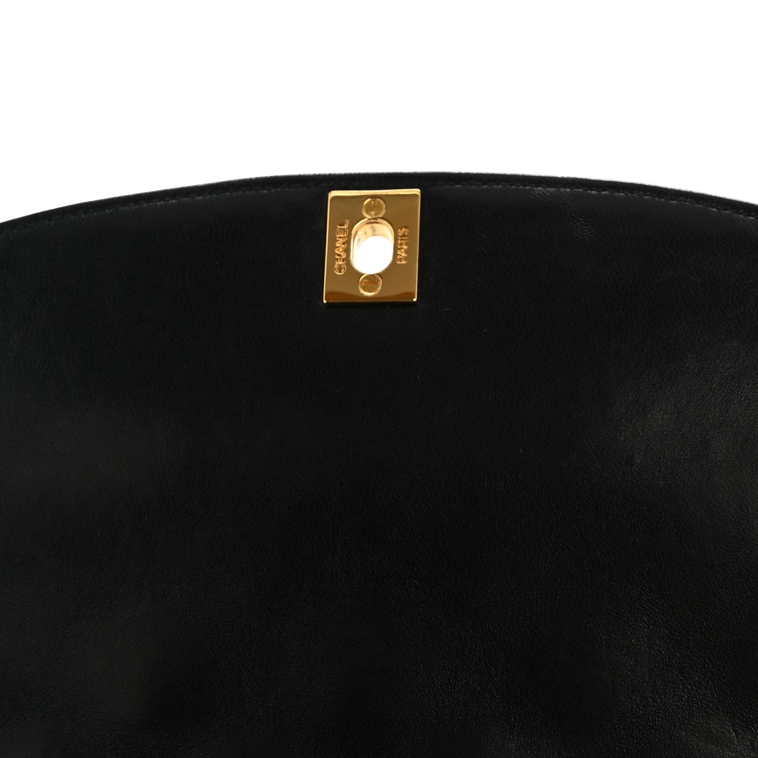 Lambskin Quilted Medium Single Flap Black