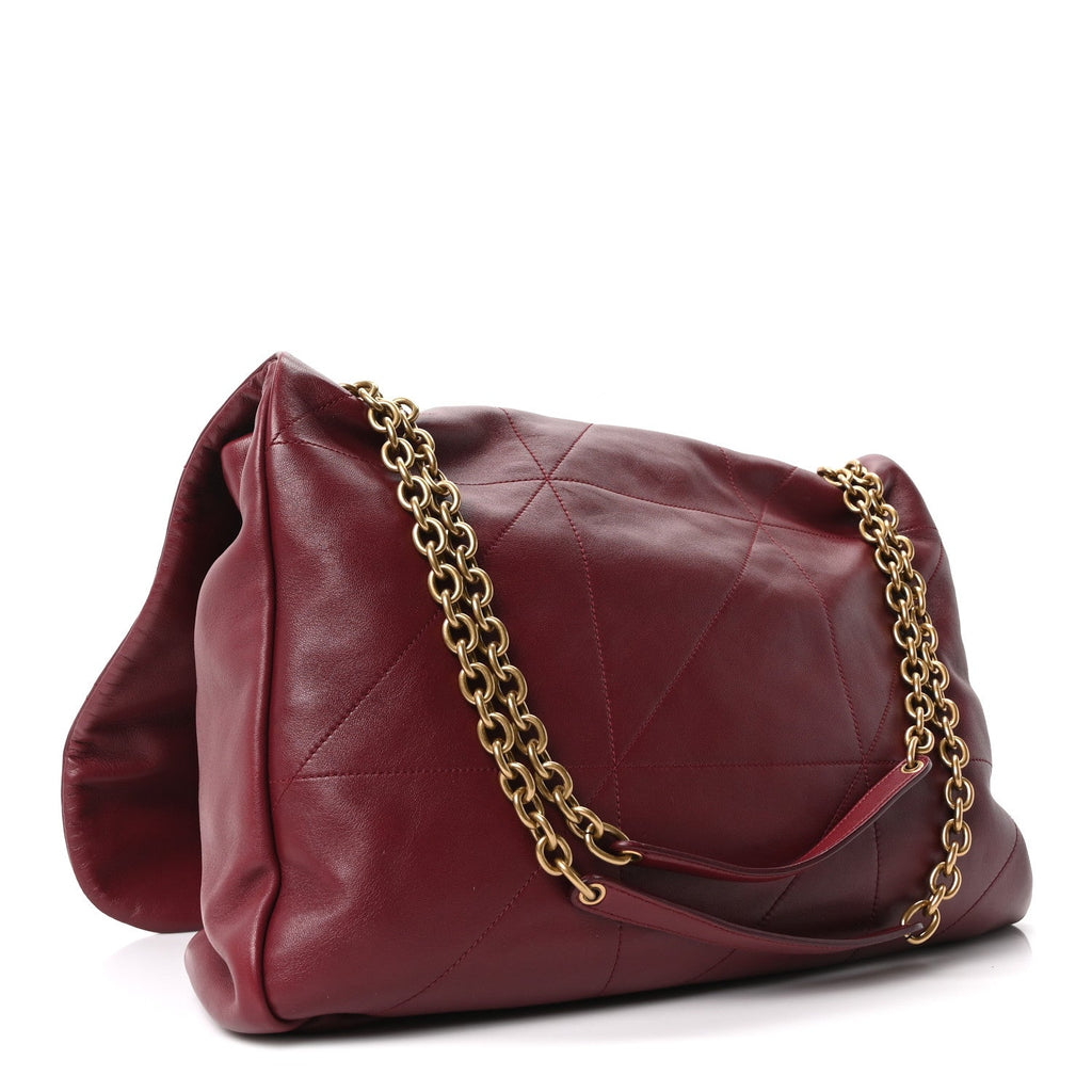 Lambskin Matelasse Monogram Large Jamie 4.3 New Dark Bordeaux
