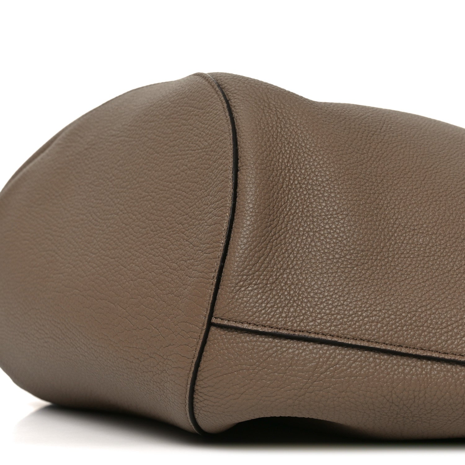Pebbled Sport Calfskin Medium Lotus Tote Mokka