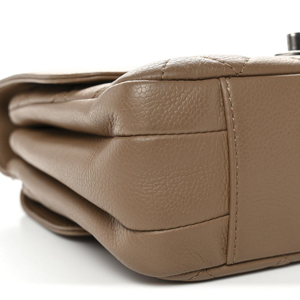 Caviar Quilted Mini All About Flap Bag Brown