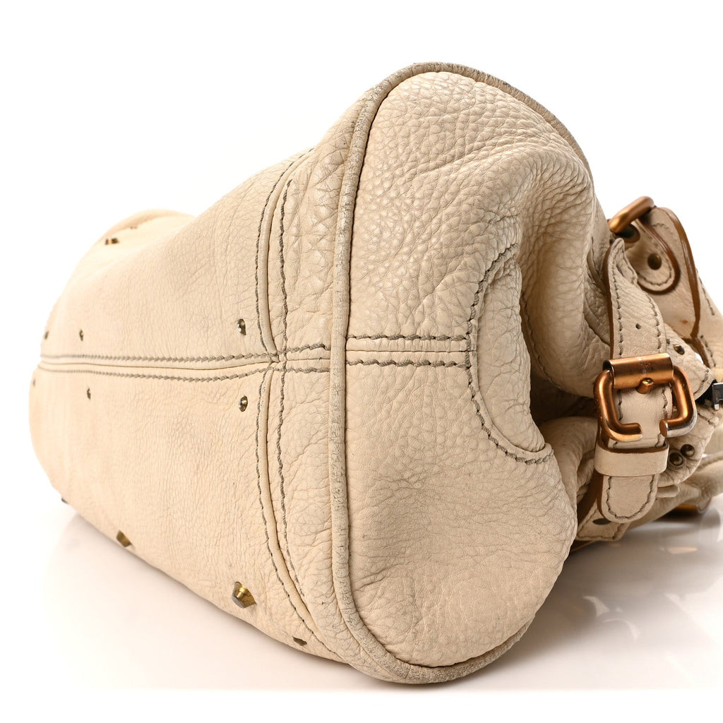 Calfskin Medium Paddington Satchel Ivory