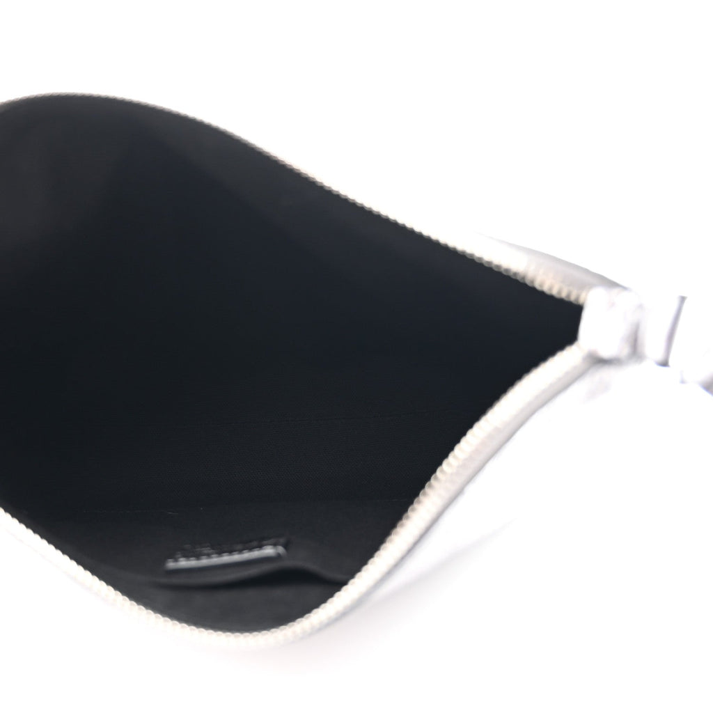Metallic Calfskin Small Voyou Bag Silver