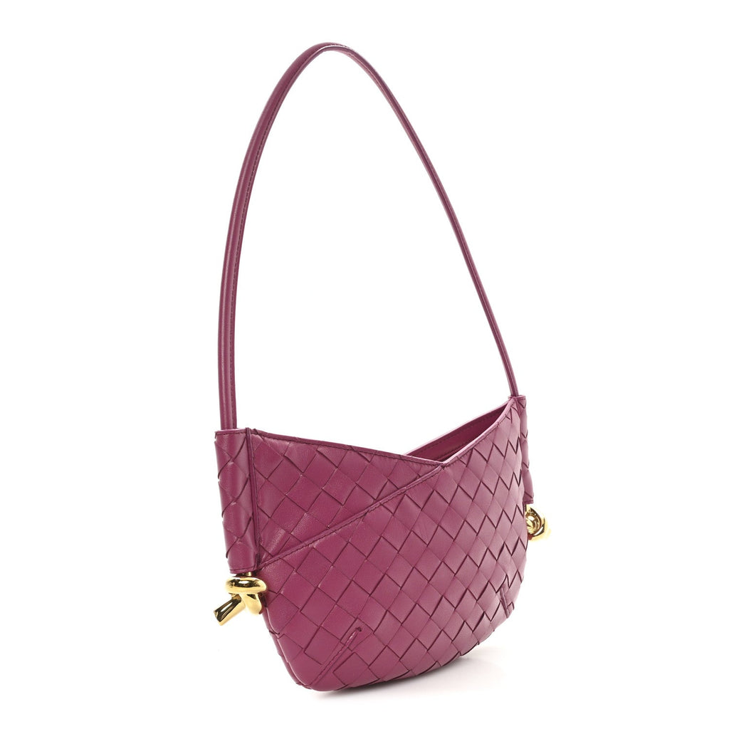 Nappa Intrecciato Mini Solstice Shoulder Bag Cinnabar