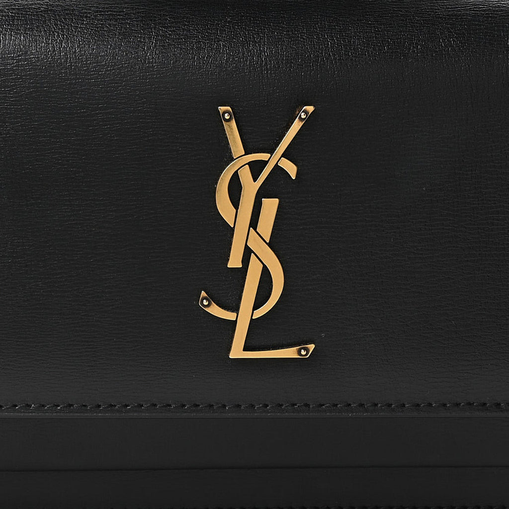 Calfskin Monogram Sunset Chain Wallet Black