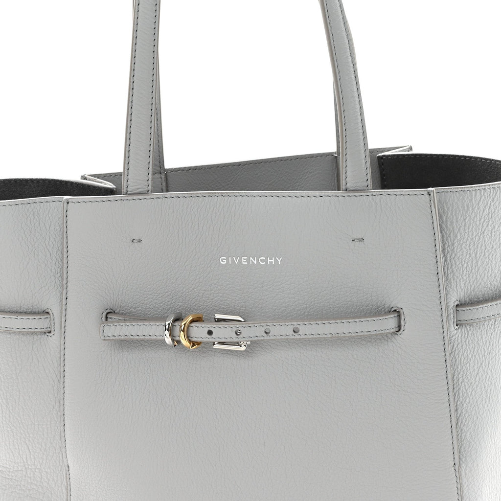 Calfskin Small Voyou Small North South Tote Light Grey