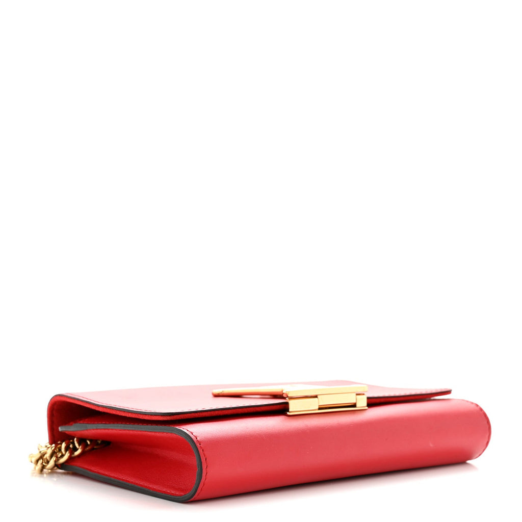 Calfskin Chain Louise MM Red