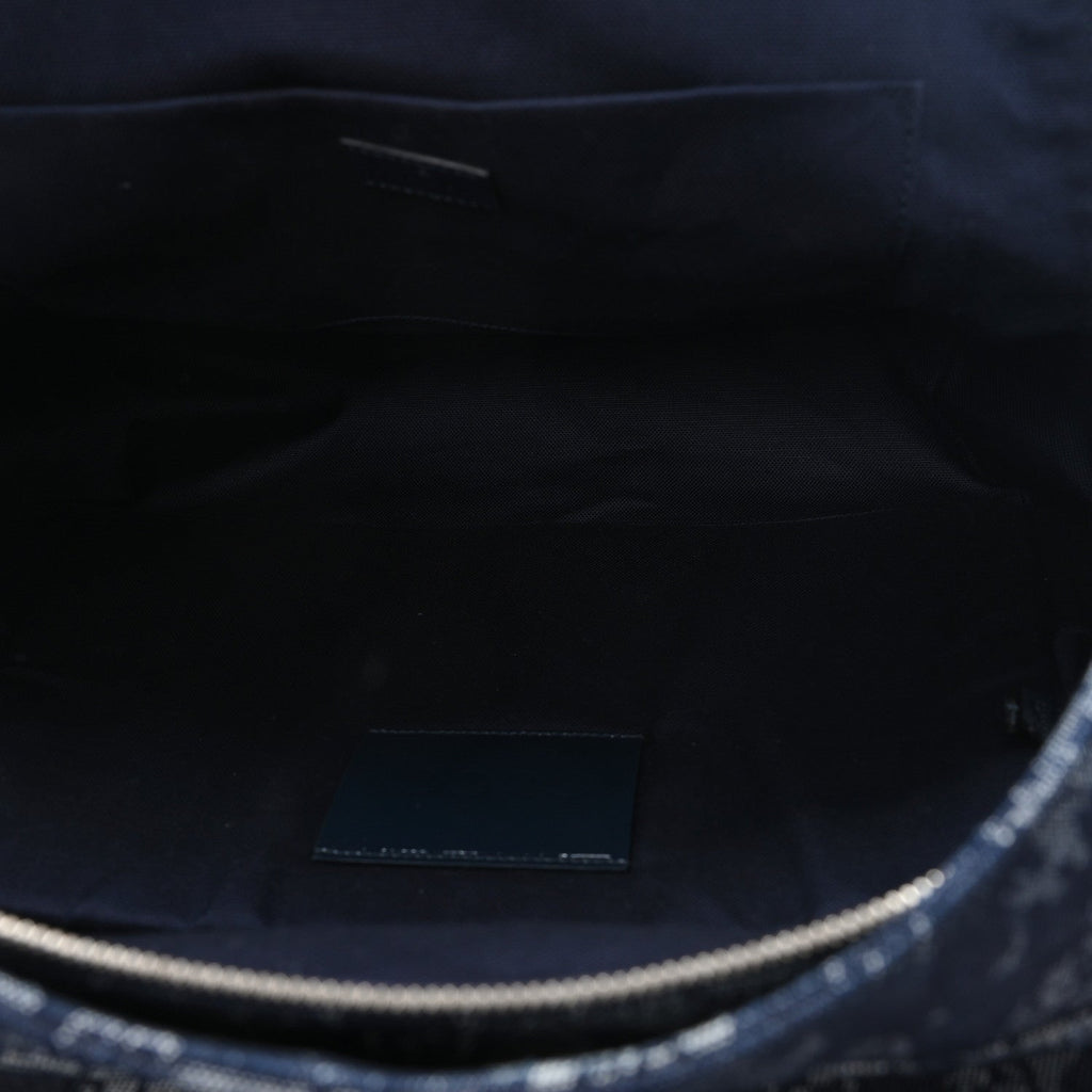 Denim Monogram Camouflage Large Backpack Blue