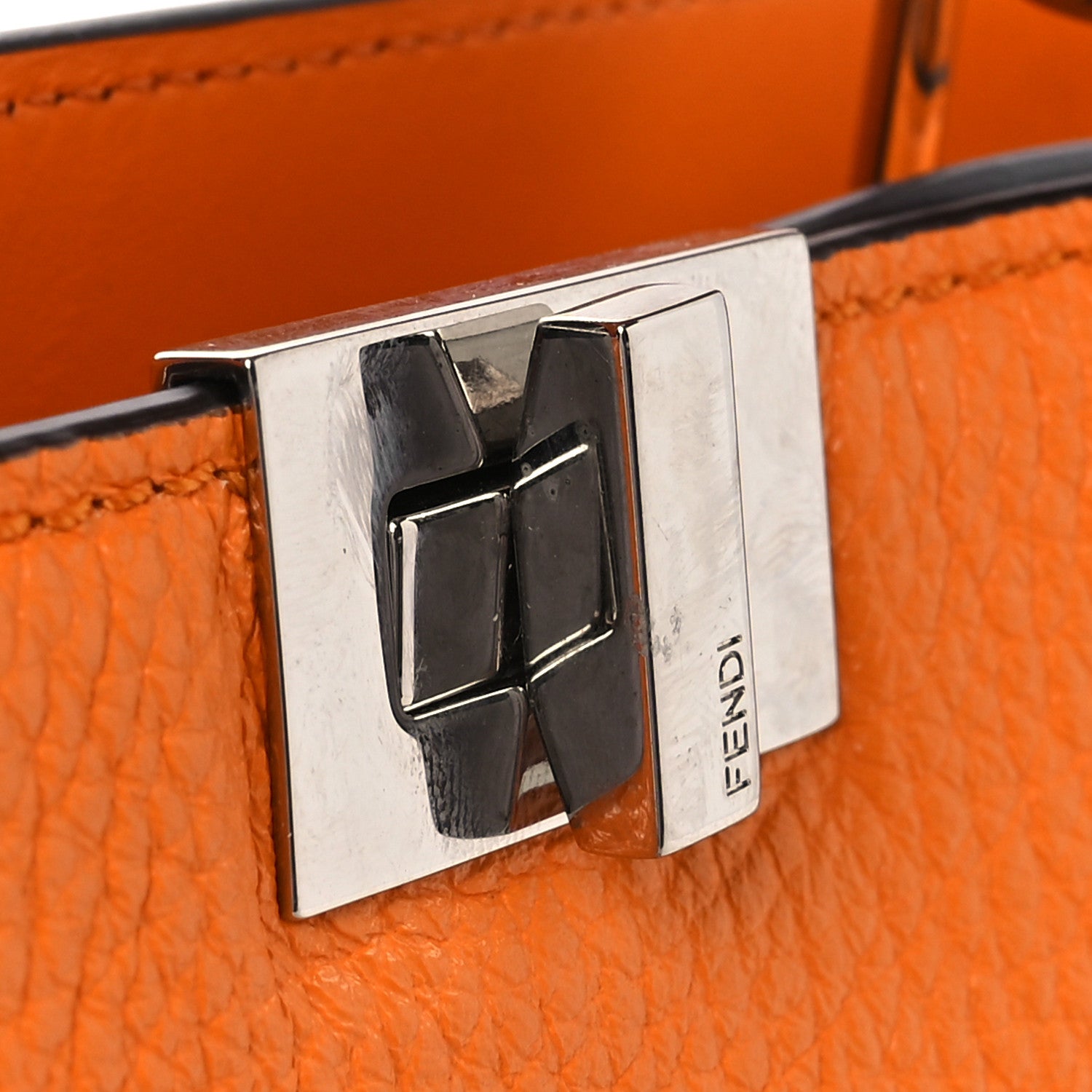 Cuoio Romano Vitello Cover Bi-Color Peekaboo I See U X Cross Satchel Orange