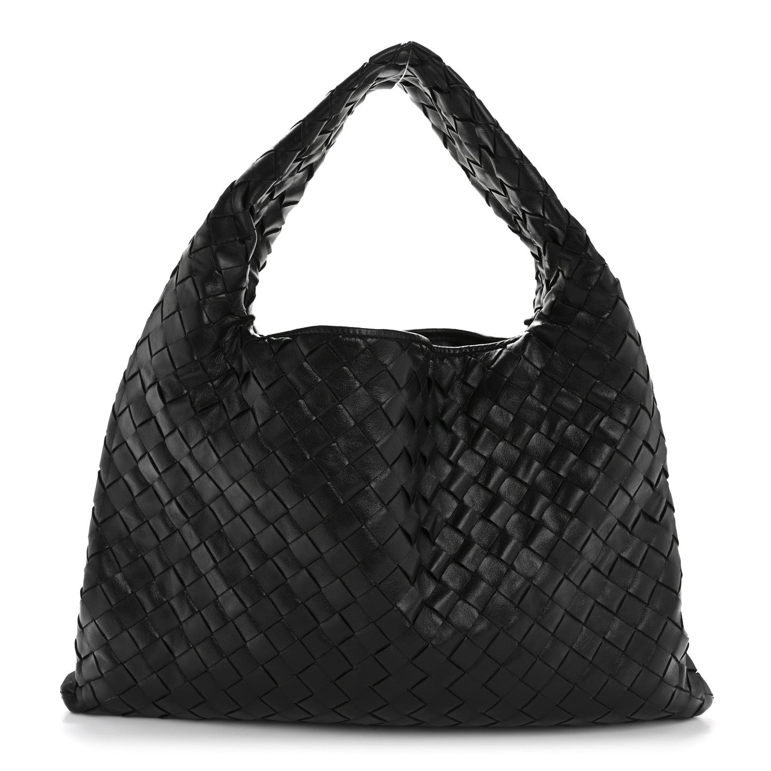 Calfskin Intrecciato Small Hop Black