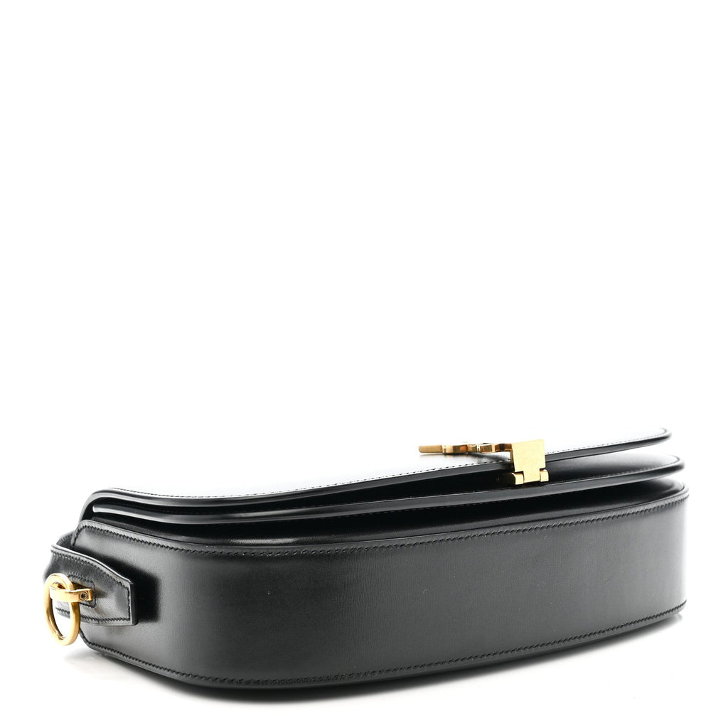 Box Calfskin Voltaire Top Handle Crossbody Bag Black