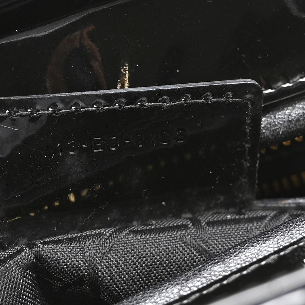 Patent Cannage Large Lady Dior Black