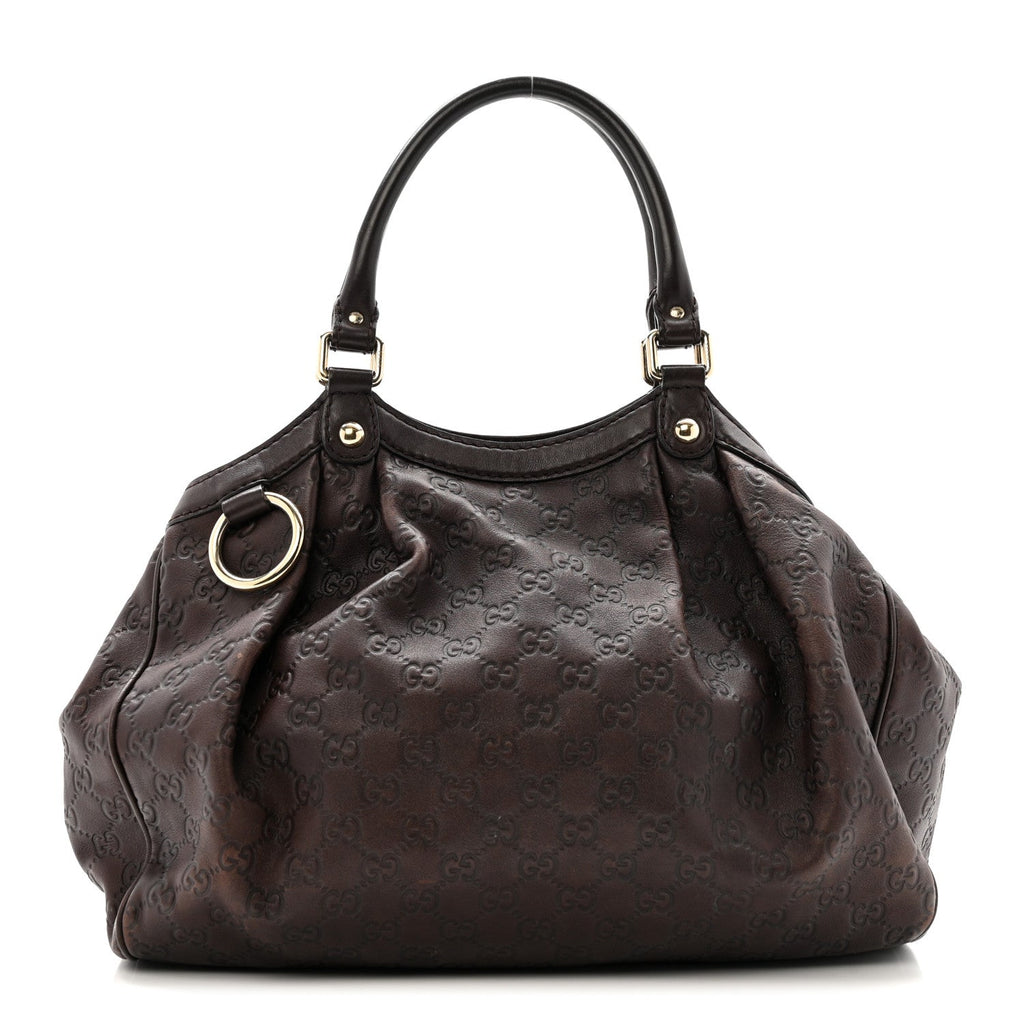 Guccissima Medium Sukey Tote Chocolate