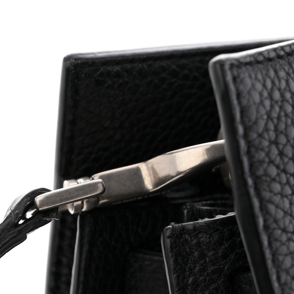 Grained Calfskin Small Supple Sac De Jour Black