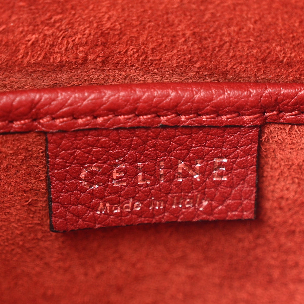 Drummed Calfskin Nano Luggage Merlot